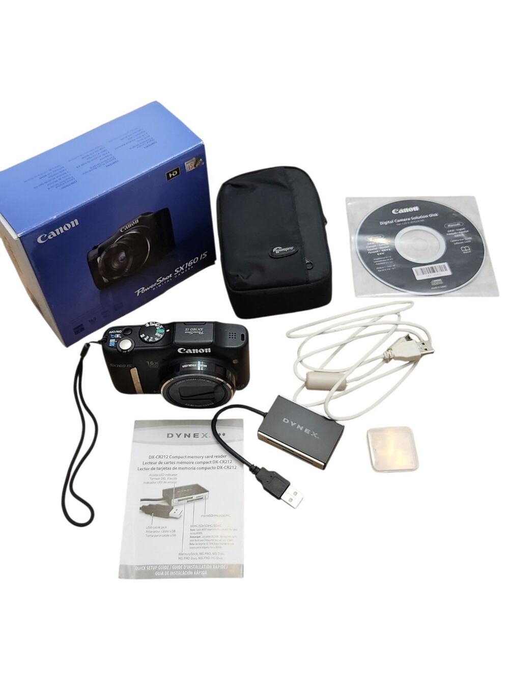 Canon PowerShot SX160 IS 16.0MP Digital Camera Black in Box with Extras